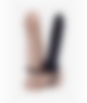 Dildo para doble penetración con anillos para erección
