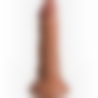 6 inch 2 density silicone cock - caramelo