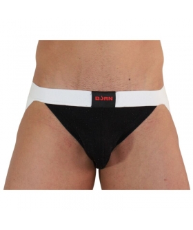 004 JOCK BRILLANTE NEGRO / BLA Jockstrap ousado e confortável, realça a sensualidade e o estilo.