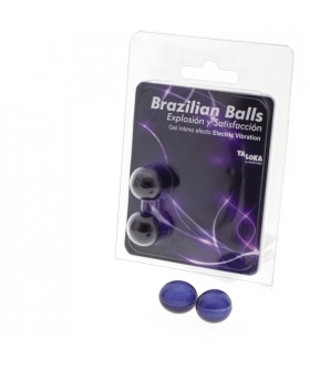 LUBRICANTE DE BOLITAS Taloka - balles brésiliennes gel excitant effet de vibration électrique 2 bo