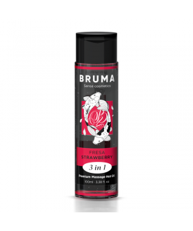 BRUMA HOT OIL Olio da massaggio effetto calore al gusto di gomma da masticare, vegan.