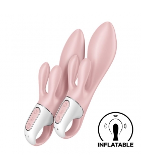 AIR PUMP BUNNY 3 Vibrador con 12 modos, eje inflable, dual para punto g y clítoris