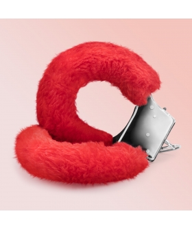 LOVE CUFFS Menottes en peluche pour bondage avec ajustement sécurisé et confortable.