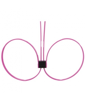 ZIP TIE CUFFS EXTENDED PINK Mansette in plastica per polsi e caviglie, progettate per incontri intimi emozionanti.