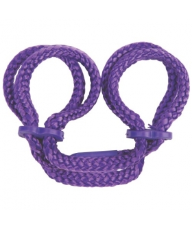 JAPANESE PURPLE BONDAGE Esposas roxas de seda para tornozelos, confortáveis e seguras.