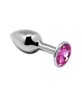 MINI METAL BUTT PLUG M Tapón anal metálico elegante con diamante, IPX8, ligero