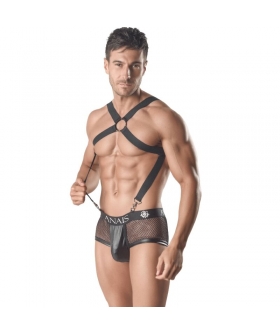 ANAIS MEN  LACE Arnés negro elegante y cómodo, diseño único con enganche