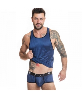 ANAIS MEN  SPORTY BLUE Camiseta de tirantes sensual, ajuste perfecto, tul y raso
