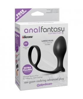 ASS GASM ADVANCED Anal fantasy collection ass-gasm cockring advanced plug - couleur noir