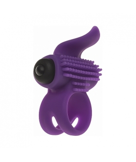 BULLET COCK RING Anel para o pénis com vibração bullet lastic ring adrien lastic roxo