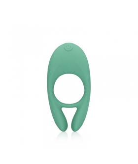 ANCLA DEL AMOR Anillo vibrador de silicona, 10 modos, carga usb, placer dual