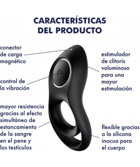 SATISFYER LEGENDARY DUO Anneau vibrant pour le pénis, pour des érections plus puissantes.