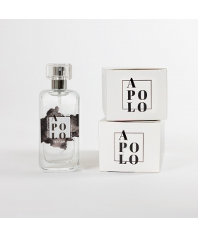 APOLO Parfum masculin sensuel aux notes boisées.