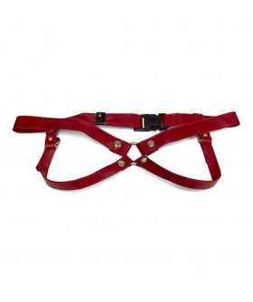 CUERO RED Harnais en cuir d'ubique avec fermeture à clip, élégant et pratique