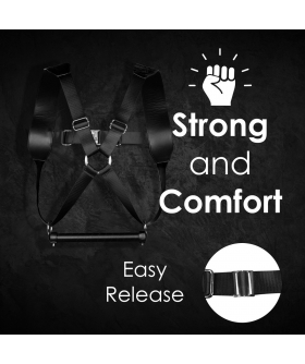 ARNÉS DEL JUICIO Découvrez notre harnais BDSM en cuir PU, spécialement conçu pour les dominateurs aguerris