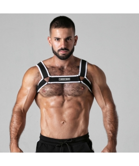 LOCKER BLACK Arnés versátil y atrevido con malla reforzada y diseño único
