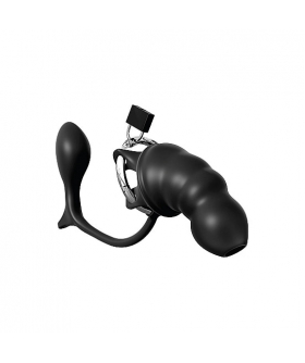 ASS-GASM COCK BLOCKER Juguete de silicona para placer anal y bloqueo de pene