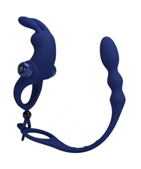 SALTO DE PLACER Anillo pene y tapón anal con vibración