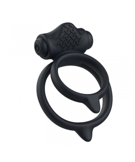 BCHARMED BASIC PLUS BLACK Anillo vibrador doble para estimulación intensa