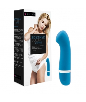 BDESIRED DELUXE CURVE Vibrador curvado con 6 funciones, silicona suave, sumergible