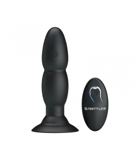 BEADED BUTT REMOTO Plug anal vibrador con control remoto y bolas rotatorias