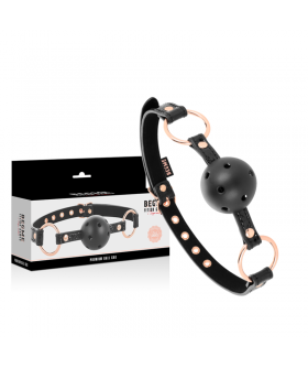 BEGME GAG Bâillon en cuir végan pour jeux bdsm