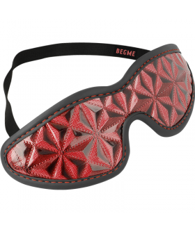 RED EDITION  BLINDFOLD Antifaz de couro vegano ajustável para bdsm