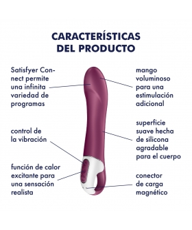 SATISFYER BIG HEAT Vibrador que estimula o ponto G com calor e aplicação móvel