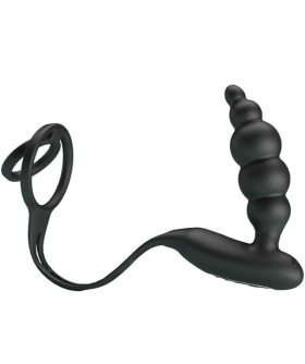 BOTTOM  STIMULATOR Anillo y vibrador prostático con 12 modos y memoria, USB