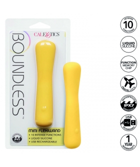 BOUNDLESS MINI WAND FLEXIBLE Mini masajeador flexible con 10 vibraciones y silicona suave