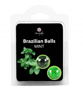 BRAZILIAN BALLS MENTA Bolas de lubricante con aroma a menta, ideales para masajes