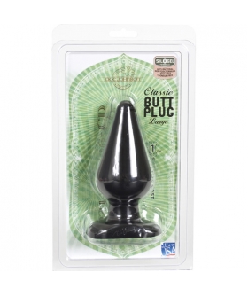 BLACK BUTT PLUG LARGE Plug anal elástico de silicona, suave, largo y sin ftalatos