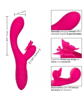 BUTTERFLY KISS Vibromasseur rechargeable avec design de papillon et point g