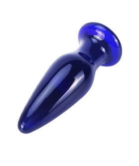 THE SHINING GLASS BUTTPLUG Tapón anal vibrante de vidrio con 5 modos y velocidades