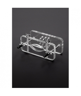 BALL BUTCHER STEEL Stimulateur BDSM en acrylique transparent avec pression réglable