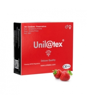 UNILATEX Boite de 144 preservatifs vermelhos morango