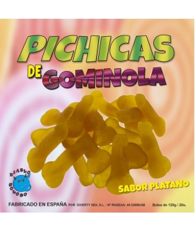 GOMITAS CON FORMA DE PENE Spicy devil - fette gommose di banana