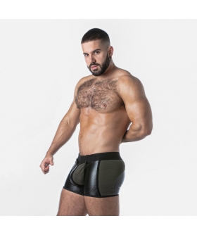 OPEN DOBLE Boxer audaz com couro sintético, frontal removível