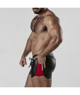 ACCESSSHORTS Jambières en similicuir, érotiques, avec fermeture éclair et taille élastique