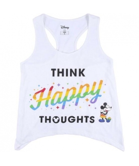 DISNEY PRIDE  UNITY Camiseta regata branca com design disney pride.