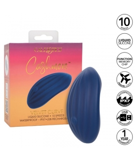 CASHMERE VELVET CURVE AZUL Masseur de luxe rechargeable avec 10 fonctions