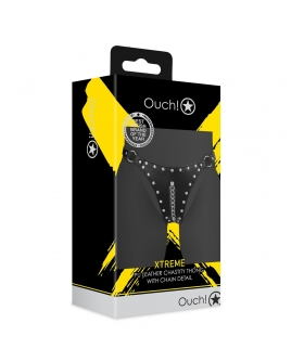 CASTIDADE TANGA XTREME Ceinture de chasteté BDSM, avec une chaîne stimulante pour pimenter vos jeux.