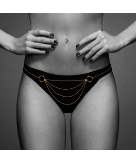 MAGNIFIQUE BIKINI CHAIN Culotte sensual dorado, ajustable y libre de níquel