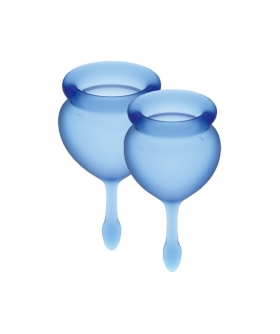 SATISFYER FEEL GOOD Copa menstrual en silicona médica, dúo tamaños, 12h uso