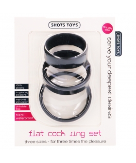 FLAT COCK RINGS Anillos pene silicona, presión controlada, erecciones mejores