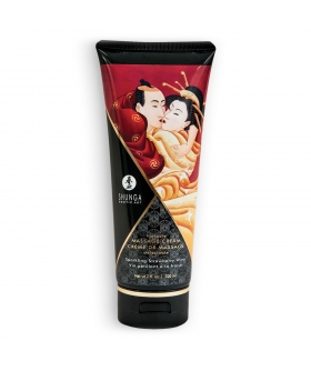 SHUNGA LUXURY Crème de massage comestible au goût sensuel.