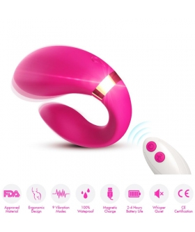 CRESCENT Vibromasseur conçu pour les couples avec de multiples modes