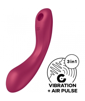 SATISFYER TRINITY Giocattolo con funzione di suzione e vibrazione, ergonomico e ricaricabile