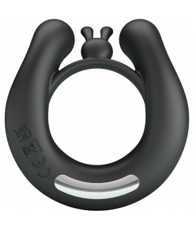 DAHLIA Anillo vibrador recargable, 12 modos y estimulación dual