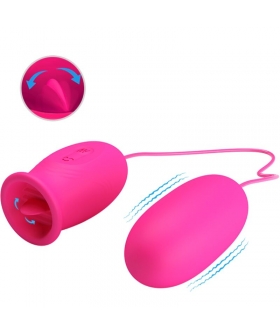 DAISY Huevo vibrador dual, 12 vibraciones, 3 lamidos, memoria